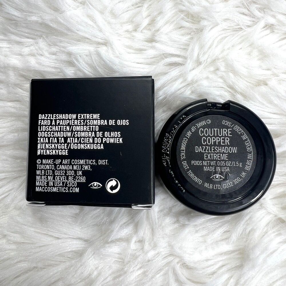 MAC Dazzleshadow Extreme Couture Copper Metallic Eyeshadow 0.05oz New - Picture 6 of 11